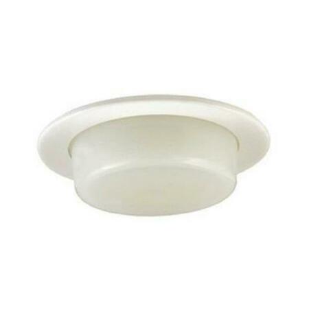 JESCO LIGHTING GROUP 4 in. Low Voltage Dropped Dish Shower Trim with Frosted Opal White Glass TM410WH